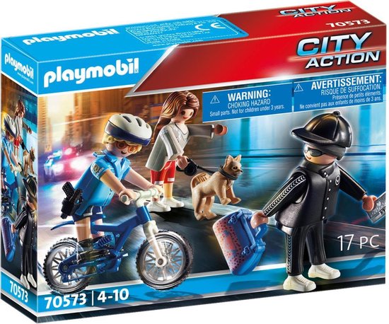 PLAYMOBIL City Action Politiefiets: achtervolging van de zakkenroller - 70573