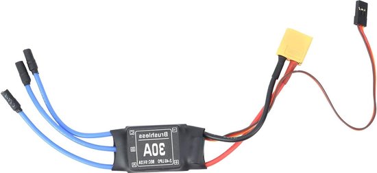 XT60 borstelloze 30A ESC snelheidsregelaar met hoog anti-interferentie vermogen voor RC FPV drone-helikopter .