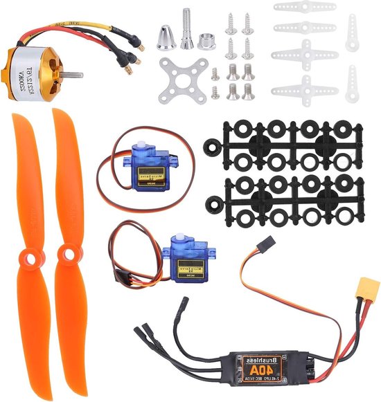 Snelheidsregelaar voor vliegtuigen - RC-vliegtuigaccessoires - Vliegtuig ESC - Duurzame RC-vliegtuigmotor - 6035 Propeller - Accessoirekit - RC-vliegtuigen met lithiumbatterijen .