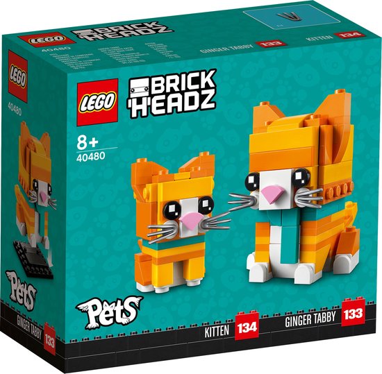 Lego Brickheadz 40480 - Kitten en Ginger Tabby