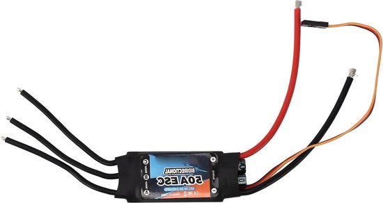 Elektrische Snelheidsregelaar Zwarte 50A RC Borstelloze Motor - Bidirectionele ESC voor RC Auto en Boot