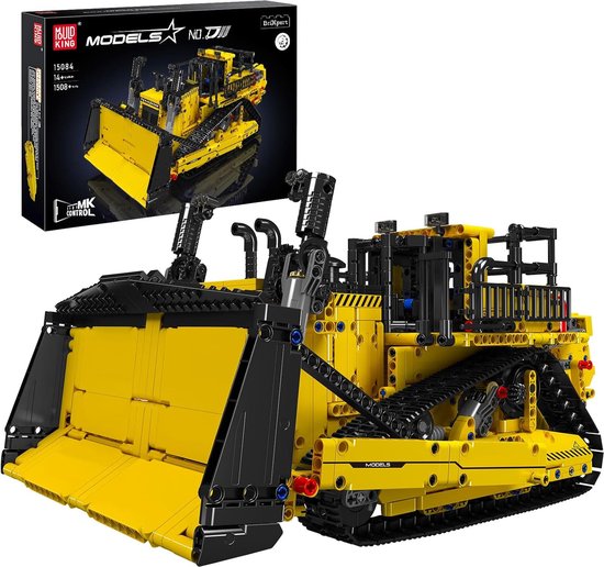 Mould King - D11 Technic RC Bulldozer auto | City speed champions adventure | Creator classic autos’s bouwpakket | Compatibel met lego sluban of mega bloks | Technische speelgoed ideas voor expert volwassenen & kinderen | 1508 bouwstenen modelbouw