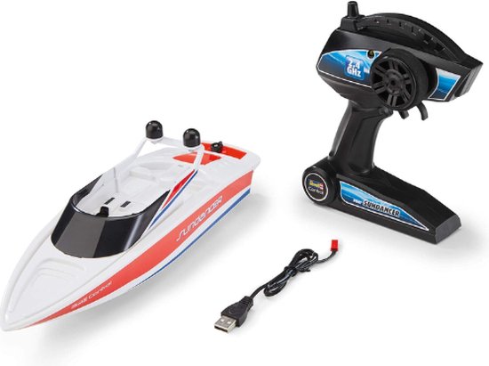 Revell® RC Boot - RC Boot Volwassenen - RC Boot Radiografisch - High Speed Race Boat 2.4GHZ - 25KM/U - RC boat - Bestuurbare Boot - Bestuurbare Boot Voor Buiten - Speedboot - Afstand Bestuurbare Boot