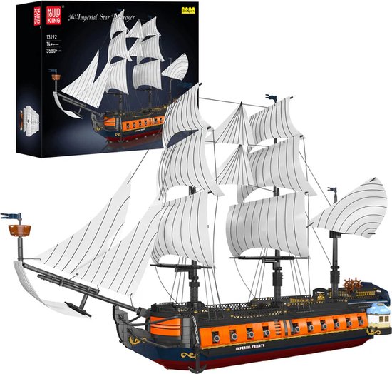 Mouldking 13192 - Piratenschip - Imperial Destroyer - bouwset - 3580 onderdelen - statisch - past op lego - bouwpakket