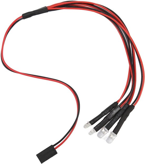 LED Licht Upgrade Onderdelen - 4 LED Rood Wit - Geschikt voor Axial SCX24 1/24 RC Auto's .