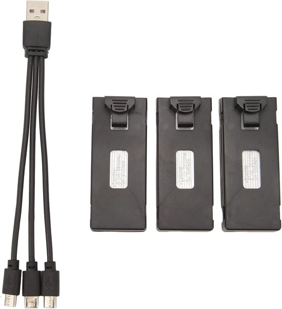 Lithium Batterij Kit Oplaadkabel Set voor RC Drone RC Vliegtuig E88 E88Pro LS E525 E525Pro - 2600mAh .