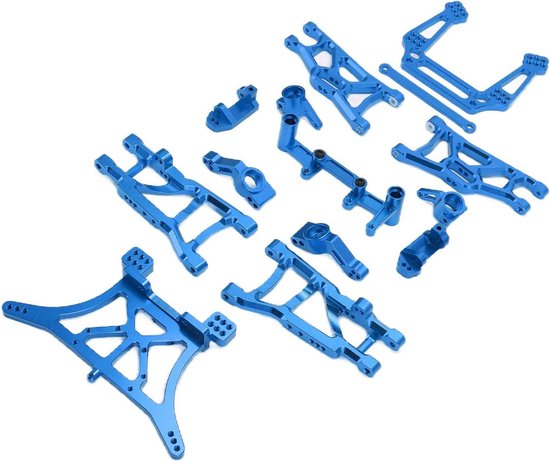 Voor Achter Suspension Arm Kit - Aluminium Onderdelen - Compatibel met TRAXXAS SLASH 2WD 1/10 RC Auto - Blauw .