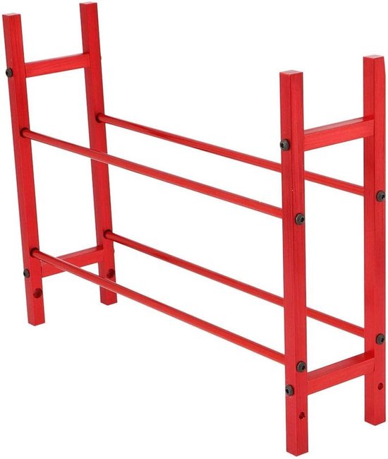 RC Bandenrek Bandendisplayplank Dubbellaags Goede stabiliteit met schroeven voor SCX10 90046 D90 - Rood - Opslag voor RC Auto Banden .