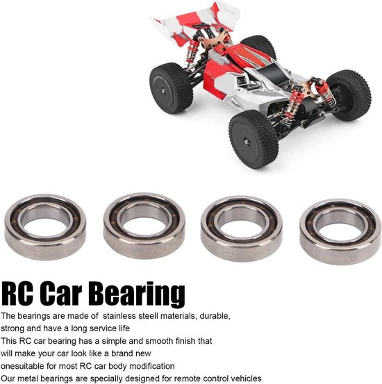 RC Auto Kogellagers - 4x7x1.8mm Stainless Steel Kogellagers - DIY Upgrade Deel voor WLtoys 1/14 144010 RC Auto - Accessoire nodig in .