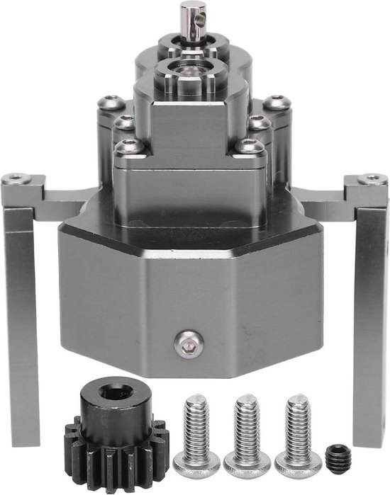 Versnellingsbak voor 1/10 Rc Crawler - Stabiel Systeem - Lagere Schokabsorptie - Titanium .