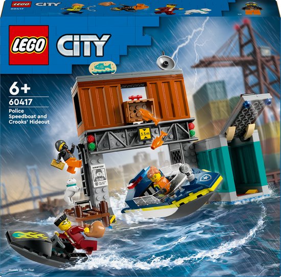 LEGO Politiespeedboot en boevenschuilplaats