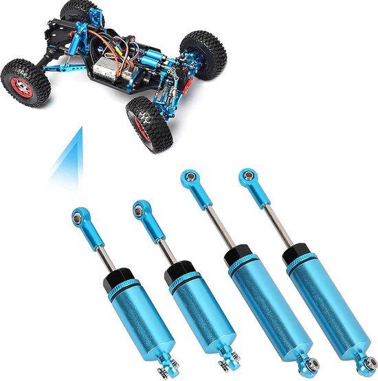 Content - Wltoys 12428 Metal Upgrade Shock Absorber Set - 16 x 11 x 2 - Front and Rear - for Wltoys 12428 12423 1/12 RC Car .