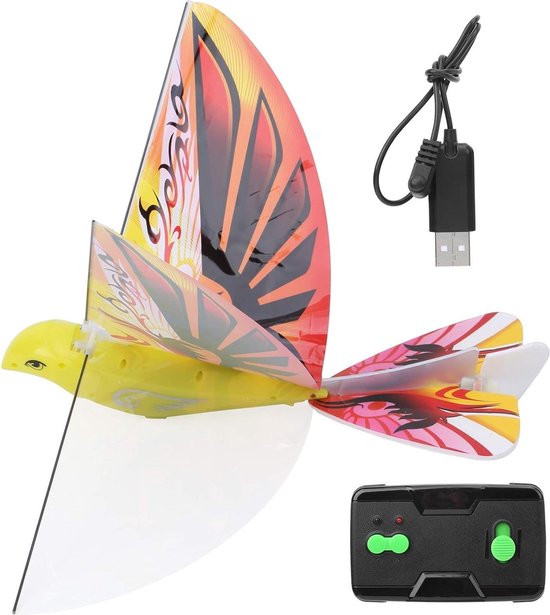 RC Flying Bird Speelgoed - Zeer simulerende bionische vliegende vogel met 2,4 GHz afstandsbediening - E-Bird kinderspeelgoed (oranje)