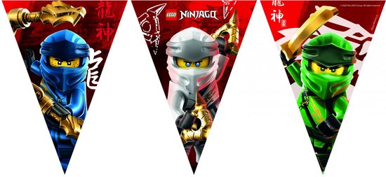 Vegaoo - Lego Ninjago papieren wimpelslinger 2,3 meter