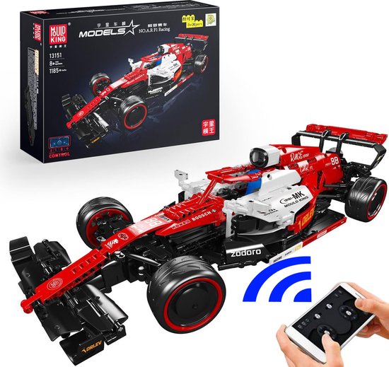 Mould King - Technic Formule 1 rc auto | City speed champions radiografisch bestuurbare modelbouw | Creator classic motor autos's bouwpakket | Compatibel met lego sluban of mega | Technische speelgoed ideas expert volwassenen & kinderen | 1158 bloks