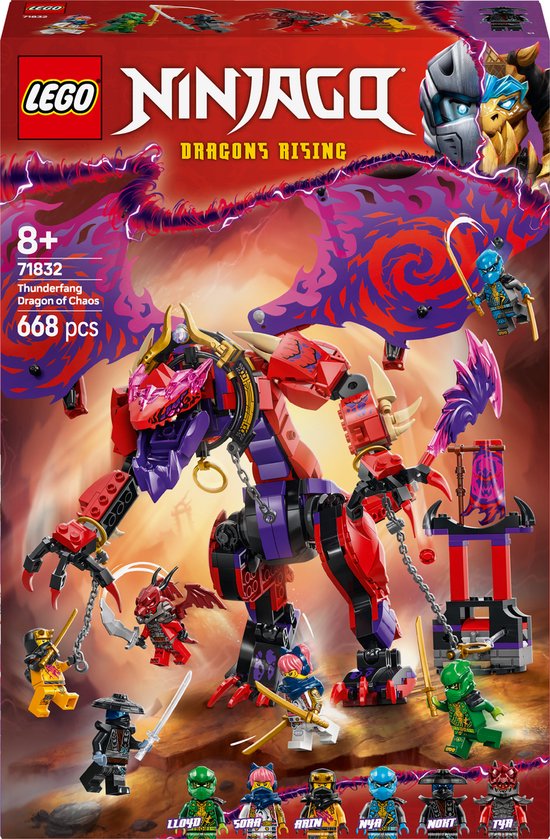 LEGO® NINJAGO® Bliksemtand Draak van Chaos - Ninjaset - 71832