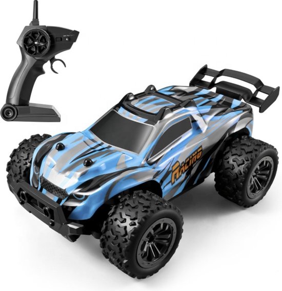 Bestuurbare Auto - RC Auto - Monstertruck - Offroad Car - RC Car Buggy - Monsterjam - Kinderen en volwassenen - Tiktok - Radiografisch - Binnen en buiten - Stuntauto - Afstandsbestuurbare auto - Blauw