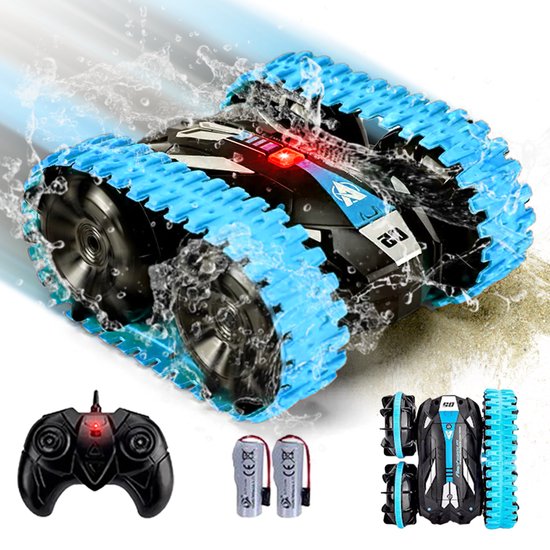 Little Monkeez RC Bestuurbare Auto - All-Terrain Afstandsbestuurbare Race Speelgoed - Volwassenen & Jongens - Voor Binnen Buiten - Radiografisch Afstandbestuurbaar - Blauw