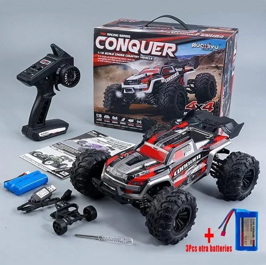 Cosas Buenas - Bestuurbare auto - 1:16 Schaal - Grote - Race Auto - 50 Km/h - Hoge Snelheid - Auto - Speelgoed - Voor Jongens - Mannen - Afstandsbediening - Auto 2.4G - 4wd - Off Road - Monster Truck