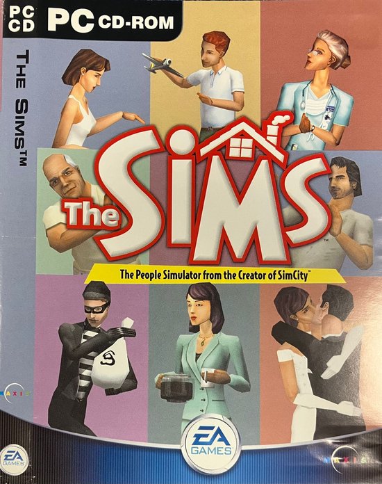 De Sims - The Sim 1 - eerste versie - PC game windows (CD-rom)