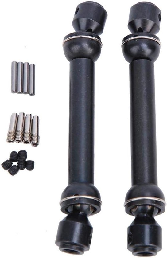 2 stuks universele telescopische aandrijfschacht metaal SCX10 D90 RC crawler (93-113 mm) .