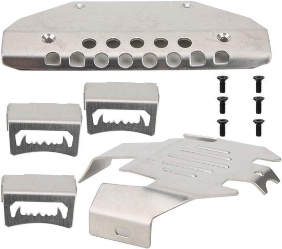 5-delige Edelstahl-Chassis Rüstungsschutzplatte voor Traxxas TRX-6 G63 Rc-Car - Passend voor Traxxas Trx4 .