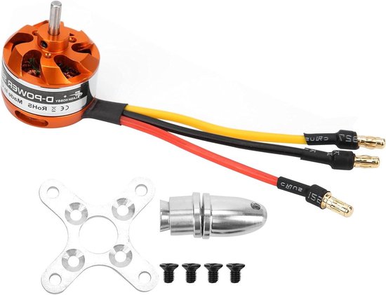 Borstelloze motor met adapter voor RC FixedWing Vliegtuig - 1100KV 1450KV 1800KV 2600KV - D2822 - Replaceable RC Motor .