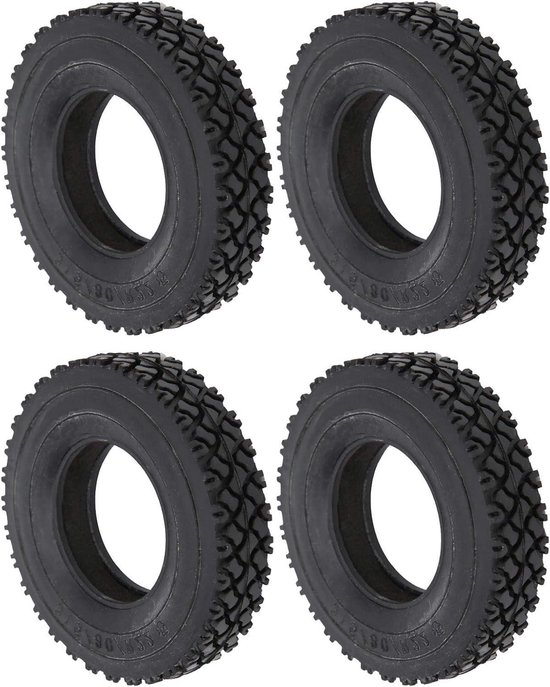 Rubberen banden voor auto - 4 stuks 20 mm breedte schoenzool - voor vrachtwagen tractor Tamiya 1/14 RC auto - zwart accessoires voor automodellen .