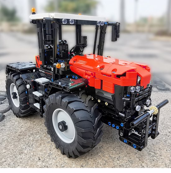 Aktie!!! - 17020 Tractor (rood, RC) - Boerderij - Lego Compatible - Motoren, accu, afstandsbediening - Bouwset, constructieset - 2716 onderdelen - Mouldking