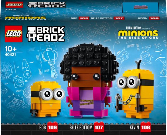 Lego 40421 Brickheadz Minions Belle Bottom, Kevin en Bob