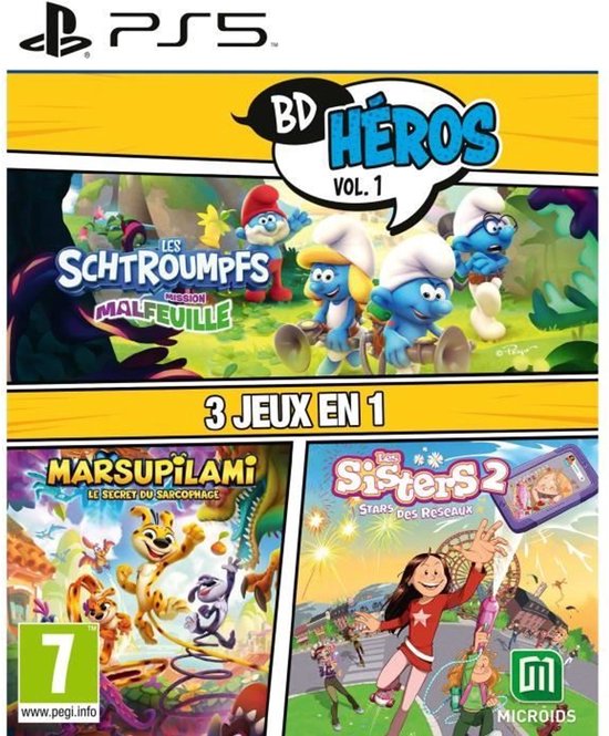 Pack Comics Heros Vol.1: De Smurfenmissie Malfeuille Sisters 1 Marsupilami - PS5-game