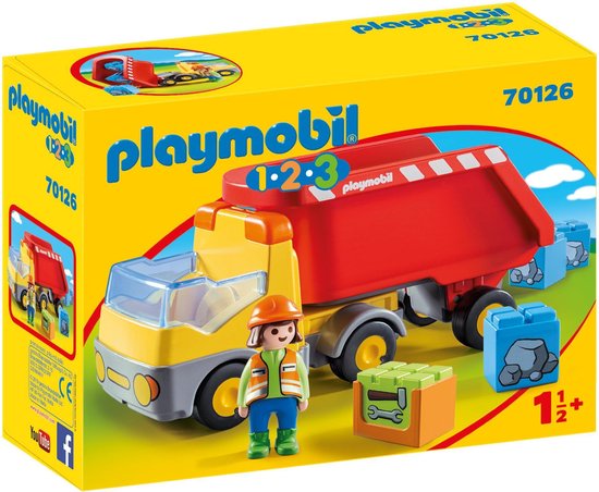 PLAYMOBIL 1.2.3 Kiepwagen - 70126