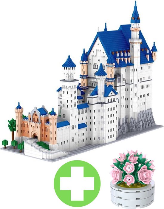 Lezi Nanoblocks Neuschwanstein kasteel | Modulaire gebouwen expert | Classic Creator STEM speelgoed bouwpakket niet compatibel met lego mould king sluban mega | Architecture modelbouw volwassenen kinderen | 11810 bloks | Moederdag cadeau