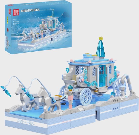 Mouldking 10161 - Snow White Carriage - Sneeuw Witje - 1214 onderdelen - lego compatibel - kerst - bouwset