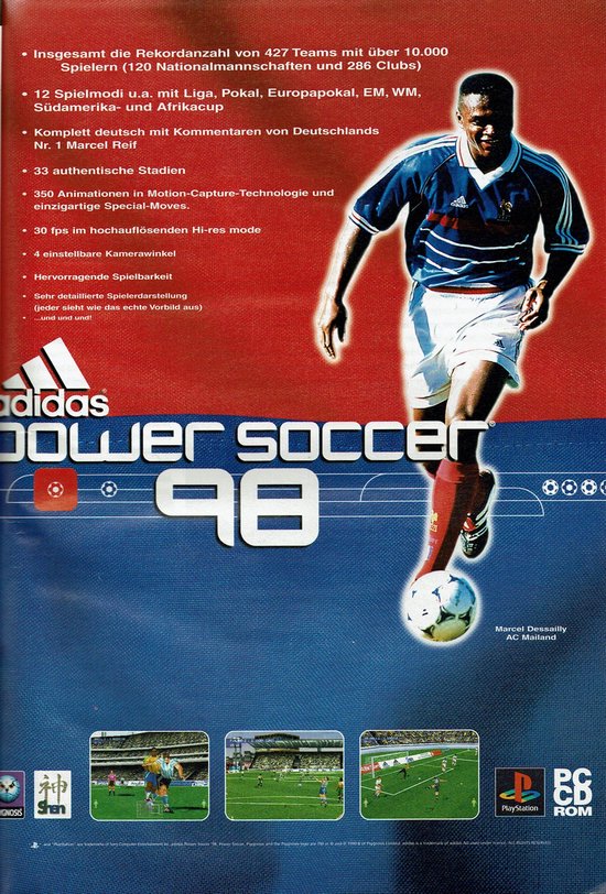 Adidas Power Soccer 98 (1998) - Big Box /PC