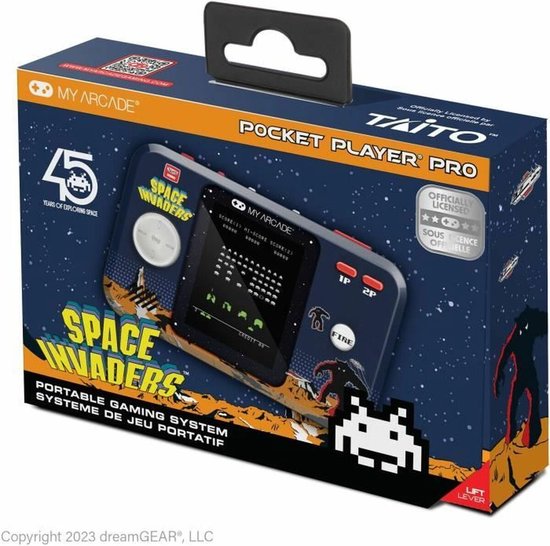 My Arcade Pocket Player Space Invaders Retroconsole Transparant One Size / EU Plug