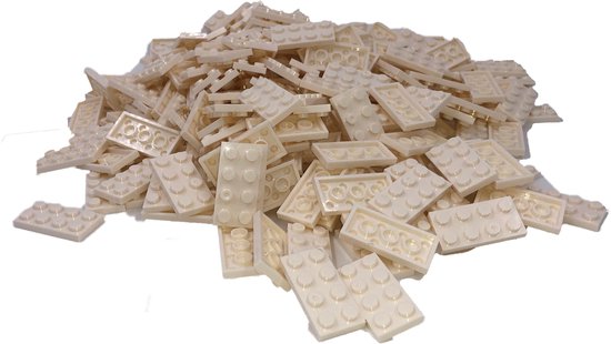 100 Bouwstenen 2x4 plate | Wit | Compatibel met Lego Classic | Keuze uit vele kleuren | SmallBricks