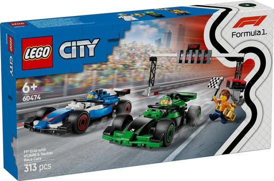 LEGO 60474 City - F1® grid met VCARB en Sauber racewagens