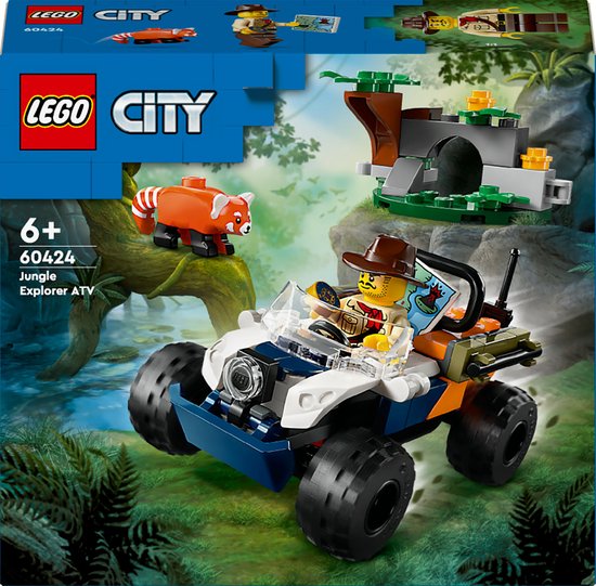 LEGO City Jungleonderzoekers - rode panda-missie met terreinwagen - 60424