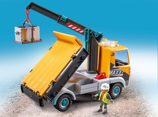 PLAYMOBIL® Bouw vrachtwagen met kraan - P-71750