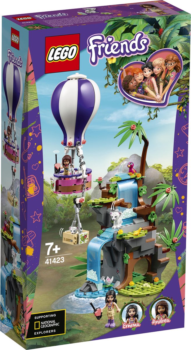 LEGO Friends Tijger Reddingsactie met Luchtballon in Jungle - 41423