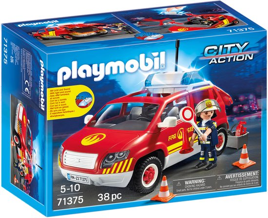 PLAYMOBIL City Action Brandweerwagen met licht en geluid - 71375