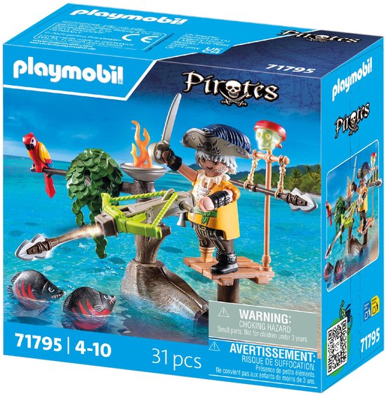 PLAYMOBIL Pirates Piraat met ballista 71795