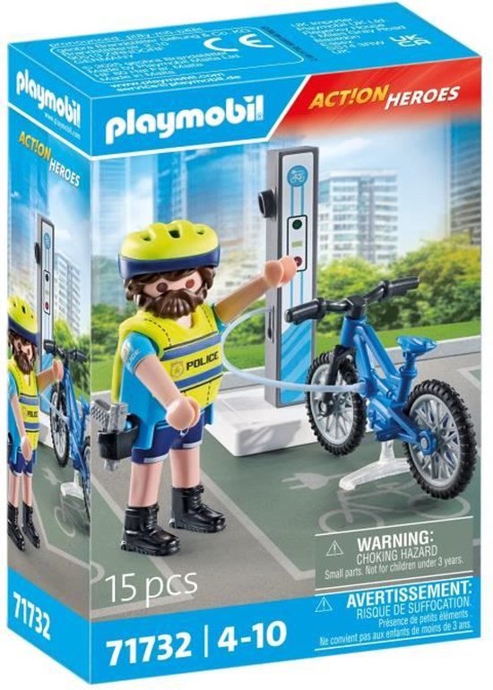 PLAYMOBIL Action Heroes Politie fiets patrouille 71732