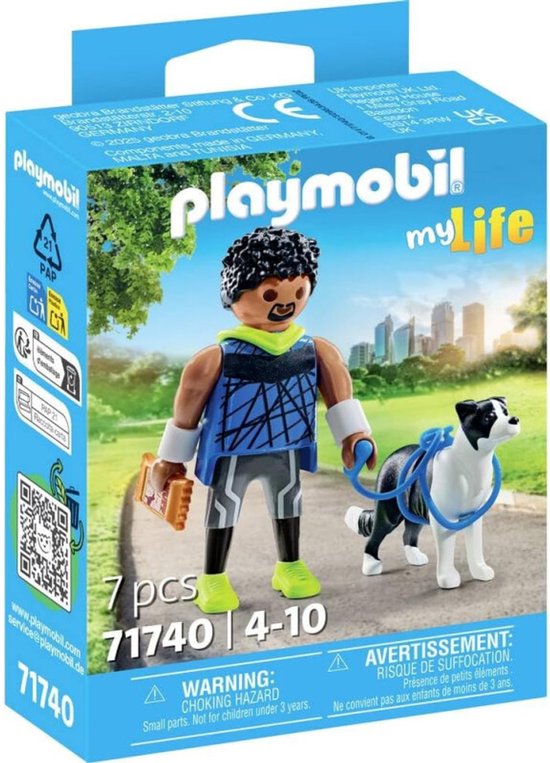 PLAYMOBIL My Life Jogger met Border Collie 71740