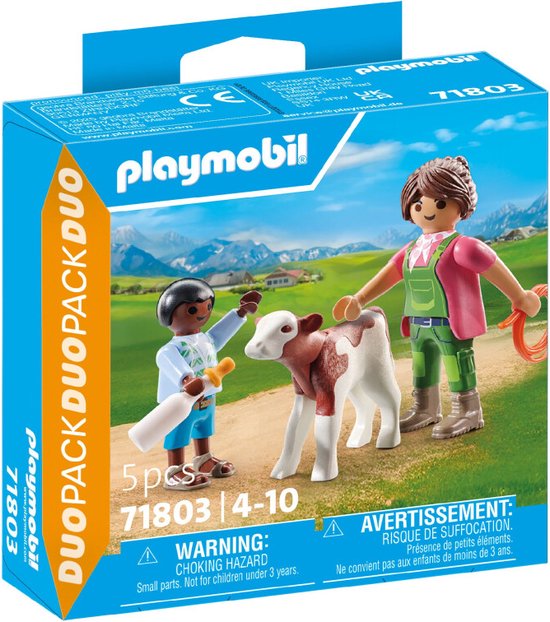 PLAYMOBIL DuoPacks Boer met kalf 71803