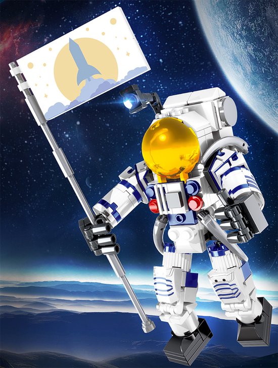 Astronaut Bouwset - Ruimtevaat Speelgoed - Bouwpakket - Bouwblokjes - Bouwstenen - Compatibel met Lego bouwstenen - 229 Stuks