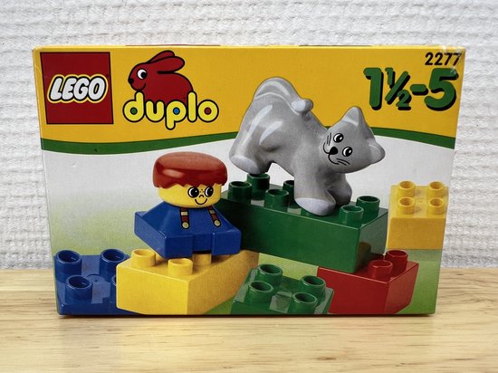 LEGO Duplo 2277 - Jongentje met Kat (Vintage Lego / Duplo uit 1998)