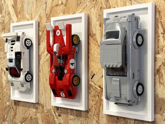 Lego Speed Champions BrickFrame (3 stuks) | Lijst | Ophangen | Neerzetten | Display | Wit