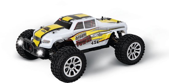 1:10 Carrera RC Offroad Pickup - Carrera Expert RC - Wit/Geel - 2,4GHz RC Model Kant en Klaar